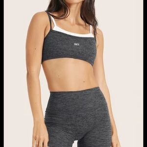 Set active heather pepper legging / bra  Set